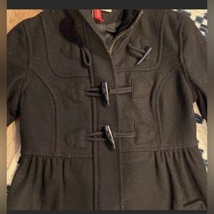 H&M Black Pea Coat / Dress Coat